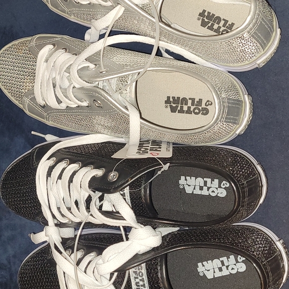 New GOTTA FLURT mini sequin styled sneaker set  size 7.5(you get them both) - Picture 3 of 8